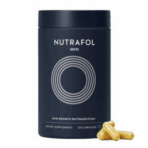 Nutrafol Men bottle and pills